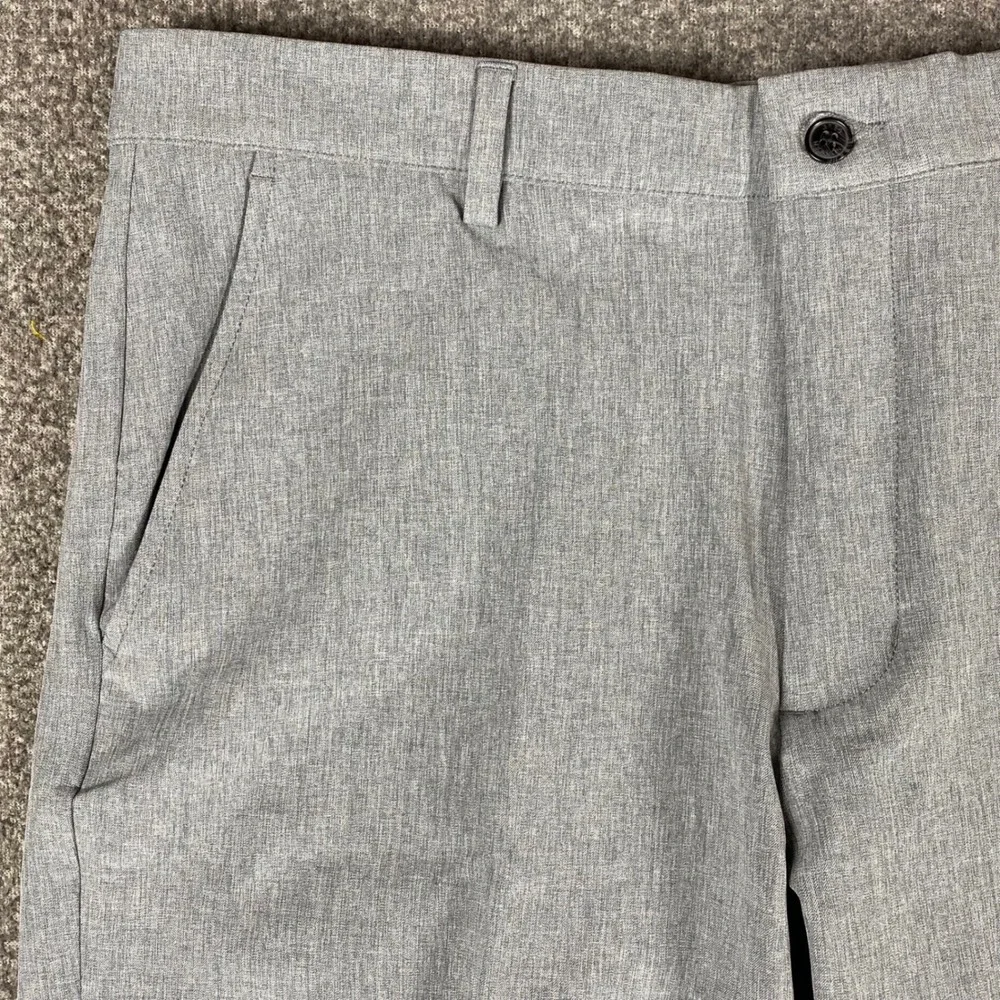 New Greg Norman Mens Golf Shorts 34 Grey Stretch Performance Flat‎ Front Active